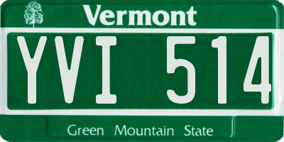 VT license plate YVI514