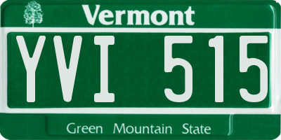 VT license plate YVI515