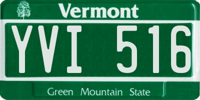 VT license plate YVI516
