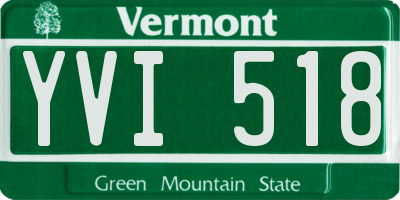 VT license plate YVI518
