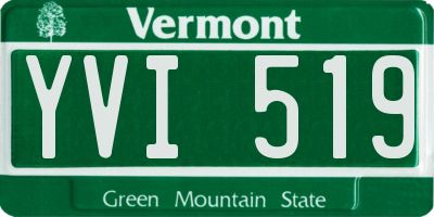 VT license plate YVI519