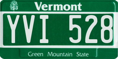 VT license plate YVI528