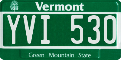VT license plate YVI530