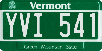 VT license plate YVI541