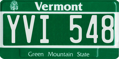 VT license plate YVI548