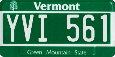 VT license plate YVI561