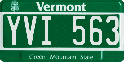 VT license plate YVI563
