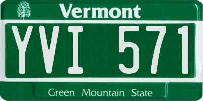 VT license plate YVI571