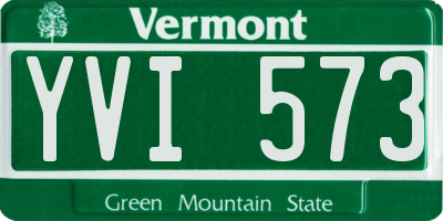 VT license plate YVI573