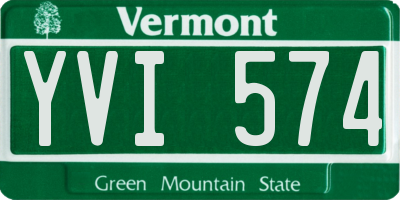 VT license plate YVI574