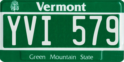 VT license plate YVI579
