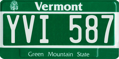 VT license plate YVI587