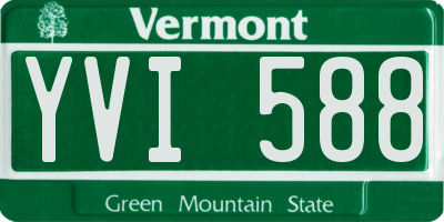 VT license plate YVI588