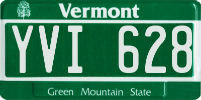 VT license plate YVI628
