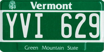 VT license plate YVI629