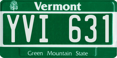 VT license plate YVI631