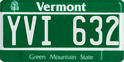 VT license plate YVI632
