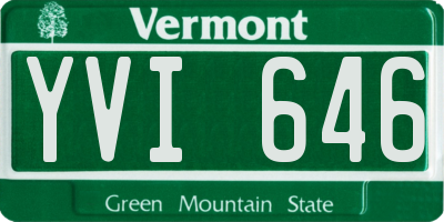 VT license plate YVI646