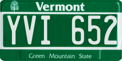 VT license plate YVI652