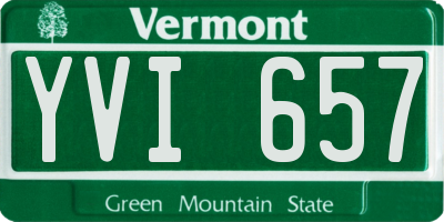 VT license plate YVI657
