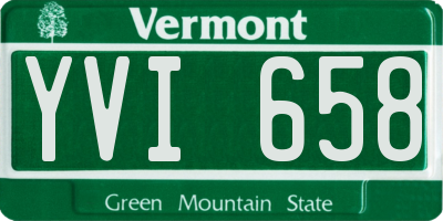 VT license plate YVI658