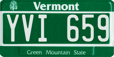 VT license plate YVI659