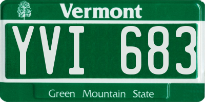 VT license plate YVI683