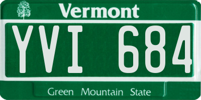 VT license plate YVI684