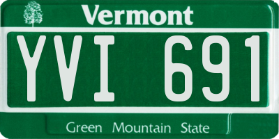 VT license plate YVI691