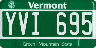 VT license plate YVI695
