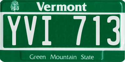 VT license plate YVI713