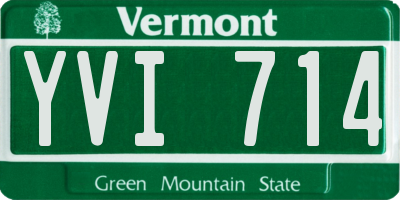 VT license plate YVI714