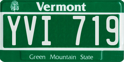 VT license plate YVI719