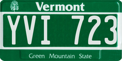 VT license plate YVI723