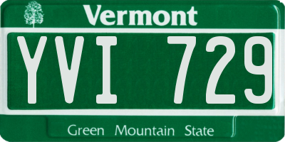 VT license plate YVI729