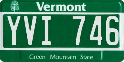 VT license plate YVI746