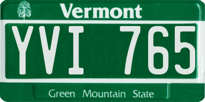 VT license plate YVI765