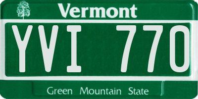 VT license plate YVI770
