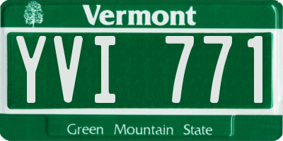VT license plate YVI771