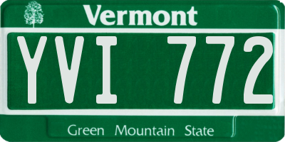 VT license plate YVI772