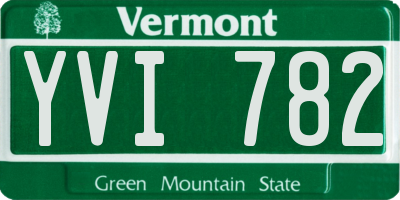 VT license plate YVI782