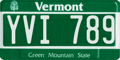 VT license plate YVI789