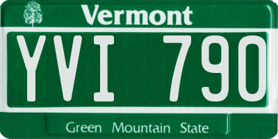 VT license plate YVI790