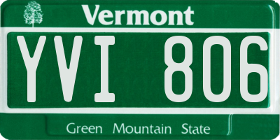VT license plate YVI806