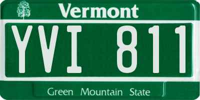 VT license plate YVI811