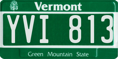VT license plate YVI813