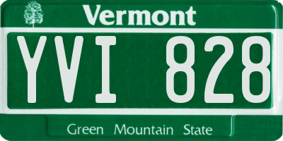 VT license plate YVI828