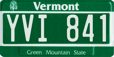 VT license plate YVI841