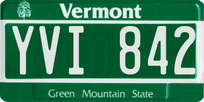 VT license plate YVI842