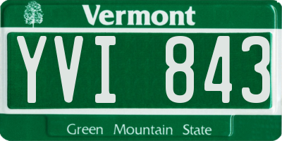 VT license plate YVI843